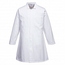 2202 White Men’s Food Coat, One Pocket