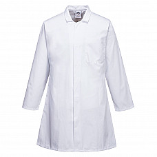 2206 White Men’s Food Coat, Three Pockets