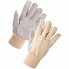 Natural/Grey Cotton Chrome Gloves