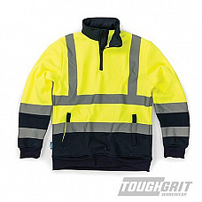 Tough Grit Hi-Vis 2-Tone Sweatshirt Yellow/Navy