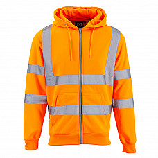 Hi Vis Zipped Hoodie