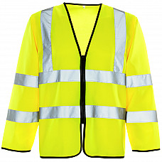 Hi Vis Long Sleeved Vest - Zip