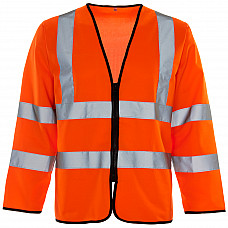 Hi Vis Long Sleeved Vest - Zip