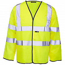 Hi Vis Long Sleeved Vest - Velcro