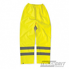 Tough Grit Hi-Vis Waterproof Trousers Yellow