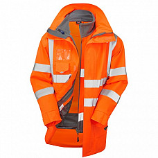 3-in-1 CLOVELLY Anorak (Cl.3) with HARTLAND Fleece (Cl.3) HV ORANGE