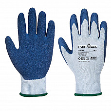 A100 Grey/Blue Grip Glove - Latex