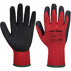 A100 Red/Black Grip Glove - Latex