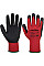 A100 Red/Black Grip Glove - Latex