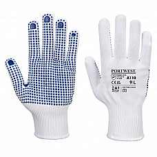 A110 White/Blue Polka Dot Glove