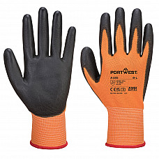 A120 Orange/Black PU Palm Glove