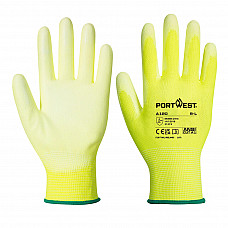 A120 Yellow PU Palm Glove