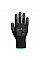 A123 Black PU Palm Glove Latex Free - Full Carton (144 pairs)