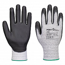 A124 Grey/Black Grip 13 PU Diamond Knit Glove (Pk12)