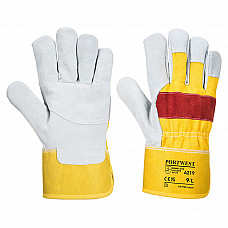 A219 Yellow/Red Classic Chrome Rigger Glove