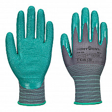 A313 Grey/Green Grip 15 Nitrile Crinkle Glove (Pk12)