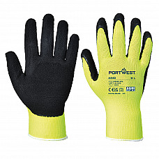 A340 Yellow Hi-Vis Grip Glove - Latex