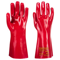 A435 Red Grip 12 PVC Gauntlet 35cm