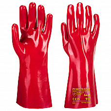 A435 Red Grip 12 PVC Gauntlet 35cm