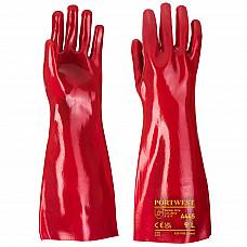 A445 Red Grip 12 PVC Gauntlet 45cm