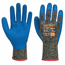 A611 Black/Blue Aramid HR Cut Latex Glove