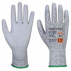 A620 Grey LR Cut PU Palm Glove