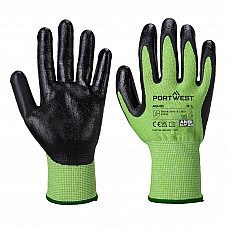 A645 Green/Black Green Cut Glove - Nitrile Foam