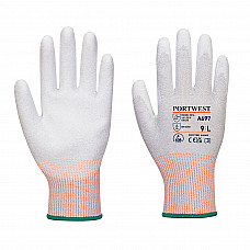 A697 Grey/White LR13 ESD PU Palm Glove (Pk12)