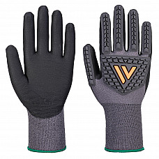 A715 Black Grip 15 Nitrile Impact Glove