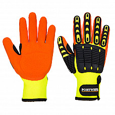 A721 Yellow/Orange Anti Impact Grip Glove