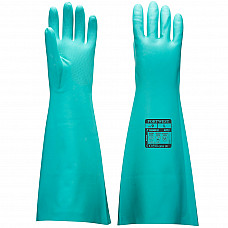 A813 Green Extended Length Nitrile Gauntlet