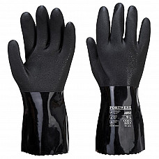 A882 Black ESD PVC Chemical Gauntlet