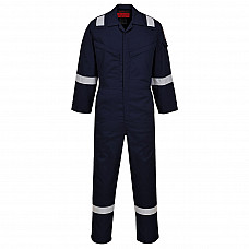 AF73 Navy Araflame Silver Coverall