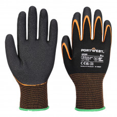 AP35 Black/Orange Grip 15 Nitrile Double Palm Glove