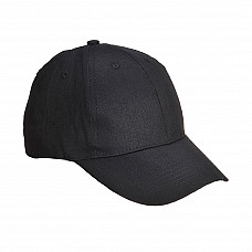 B010 Black Six Panel Baseball Cap