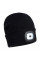 B028 Black Rechargeable Twin LED Beanie