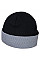 B034 Black/Grey Two Tone LED Rechargeable Beanie