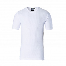 B120 White Thermal T-Shirt Short Sleeve