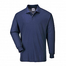 B212 Navy Genoa Long Sleeved Polo Shirt