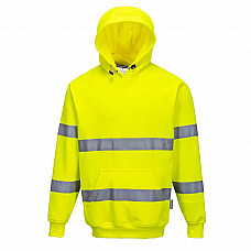 B304 Yellow Hi-Vis Hoodie