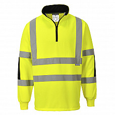 B308 Yellow Xenon Hi-Vis Rugby Shirt