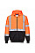 B315 Orange/Black Hi-Vis Contrast Zipped Hoodie