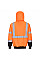 B315 Orange/Black Hi-Vis Contrast Zipped Hoodie