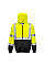 B315 Yellow/Black Hi-Vis Contrast Zipped Hoodie