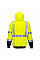 B315 Yellow/Black Hi-Vis Contrast Zipped Hoodie