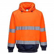 B316 Orange/Navy Hi-Vis Contrast Hoodie