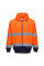 B317 Orange/Navy Hi-Vis Contrast Zipped Hoodie