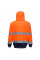 B317 Orange/Navy Hi-Vis Contrast Zipped Hoodie