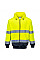 B317 Yellow/Navy Hi-Vis Contrast Zipped Hoodie