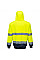 B317 Yellow/Navy Hi-Vis Contrast Zipped Hoodie